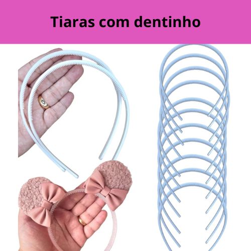 Tiaras de dentinho para laço